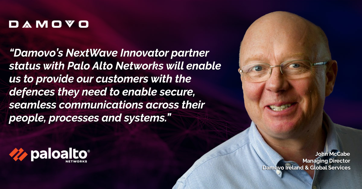 Damovo Recognized by Palo Alto Networks as a NextWave Innovator 